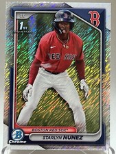 2024 BOWMAN CHROME STARLYN NUNEZ 1st CHROME SHIMMER REFRACTOR 