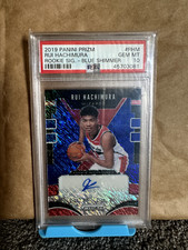 2019 Prizm Rookie Signature Blue Shimmer Rui Hachimura PSA 10