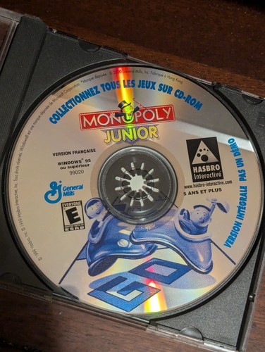 Monopoly Junior - French Version - Promotional General Mills PC Game [Win 95/98] - Picture 1 of 2