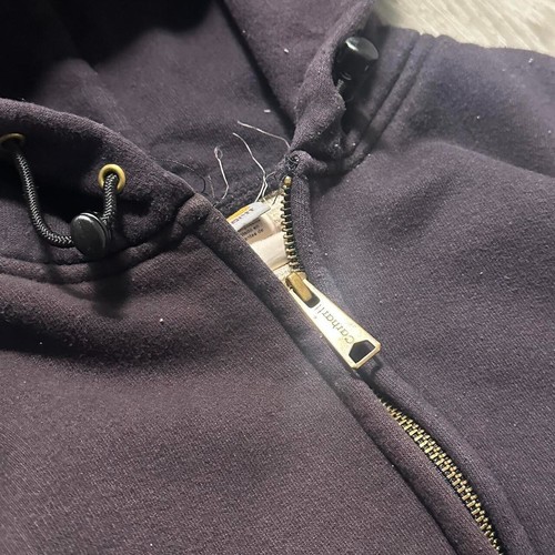Medium Vintage Carhartt Zip-Up Hoodie with thermal interior - Picture 2 of 7