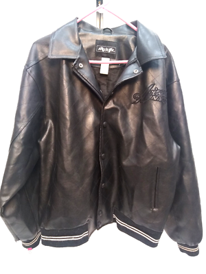 AVIREX Polyvinyl Fake Leather, Zip/Snap, Black Jacket w AVIREX Polyvinyl Fake Leather, Zip/Snap, Black Jacket w