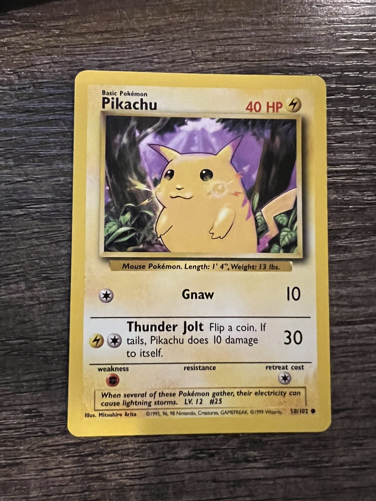 Pikachu Base Set - NM - 1999 Pokémon WOTC - 58/102