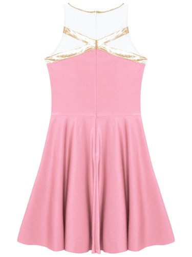 Kids Girls Cheerleading Party Dress Sleeveless Dance V-neck Performance Set - Picture 59 of 87