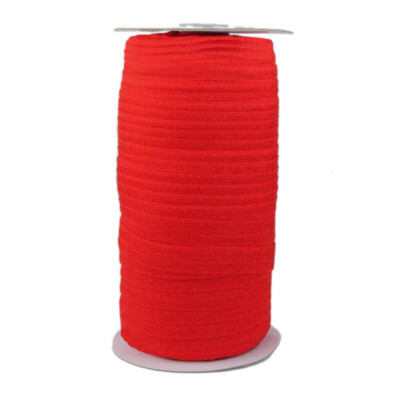 Red Fold Over Elastic 5/8'' (15mm) 100 Yards | Elastic By the Yard