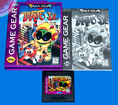 TESTED Sega GAME GEAR Authentic TEMPO JR Complete with NEW Box and Manual CIB