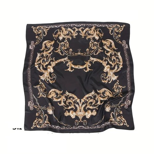 Fashion Women Square Shawl Satin Silk Floral Printed Head Neck Scarf 90x90 UK - Picture 18 of 33
