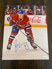 JURAJ SLAFKOVSKY SIGNED AUTOGRAPH MONTREAL CANADIENS ACTION 11X14 JSA COA  PROOF