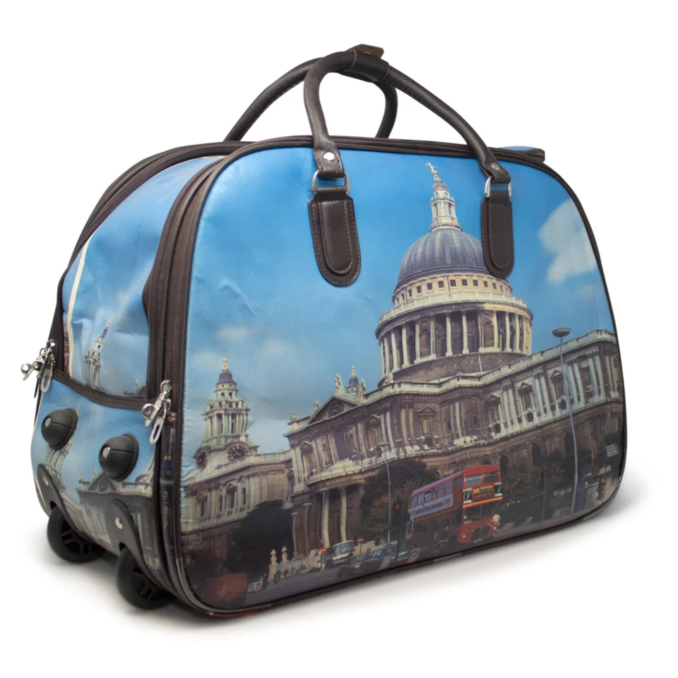 Borse da viaggio donna uomo bagaglio a mano dimensioni cabina carrello volo donna borsa vacanza - Immagine 4 di 4