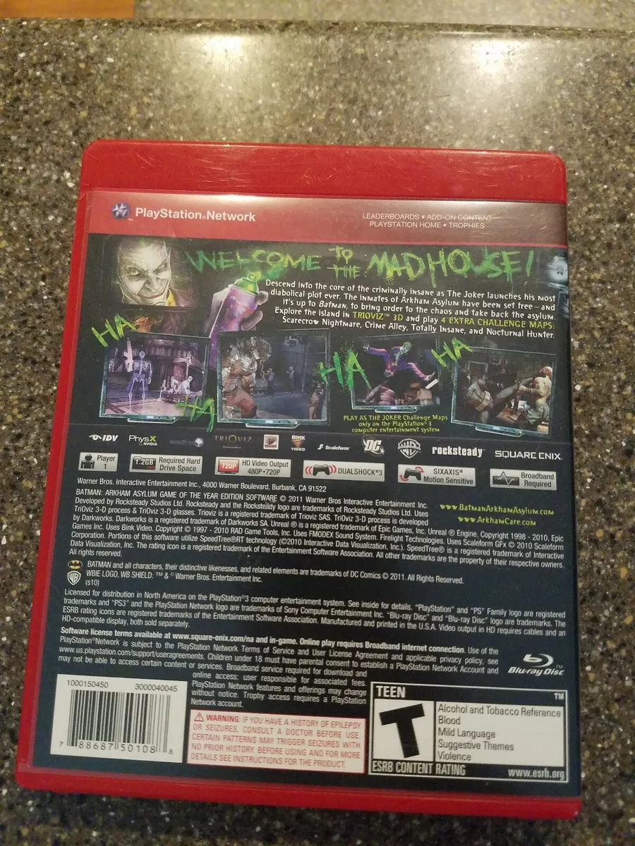 Batman: Arkham Asylum Game of the Year Edition PlayStation 3 1000150450 -  Best Buy