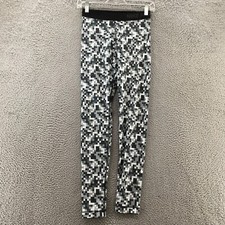 Nike Pro Dri Fit Leggings Yoga Pants Womens Small Grey Multi Pixel Compression