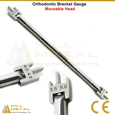 Dental Orthodontic Bracket Gauge Movable Head Braces Positioning Dentistry Tools