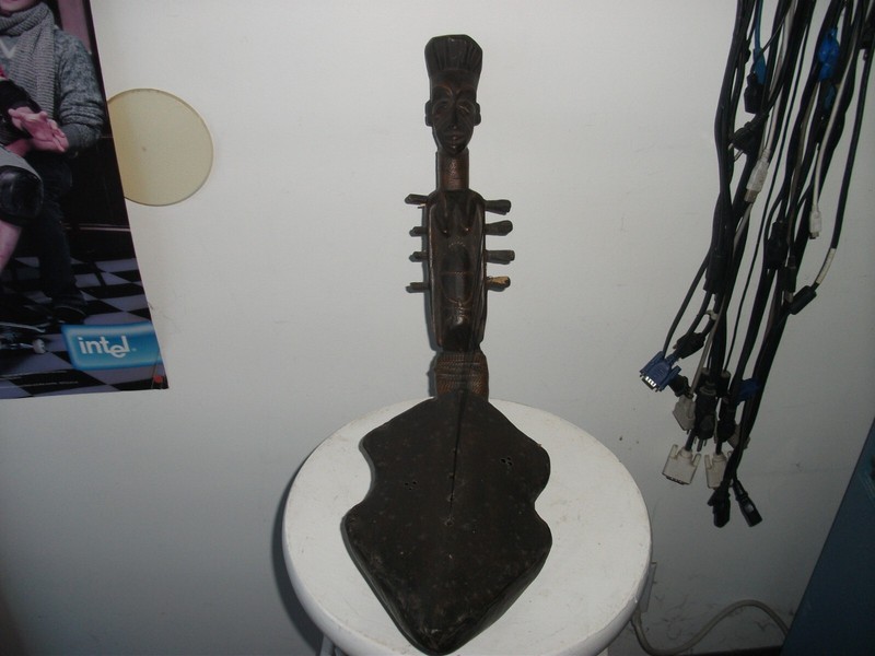 Vintage African Tribal Guitar Musical Instrument (Congo Region)