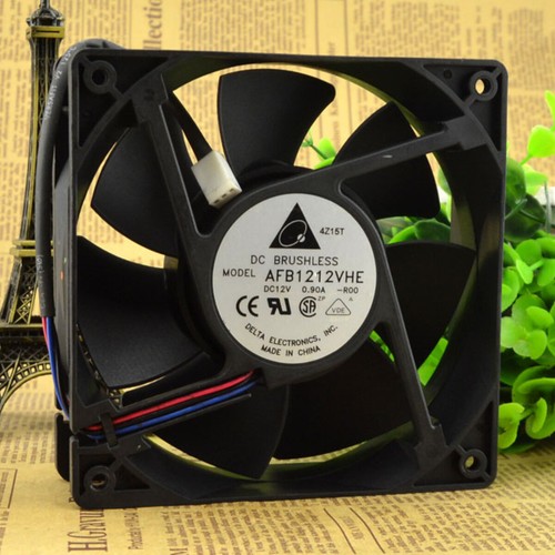 DELTA AFB1212VHE 12038 12V 0.90A 12cm Industrial Cooling Fan High Air Volume - Picture 2 of 5