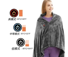 Winter Flannel Heated Blanket Cold Protection Body Warmer Usb Heated Warm Shawl 