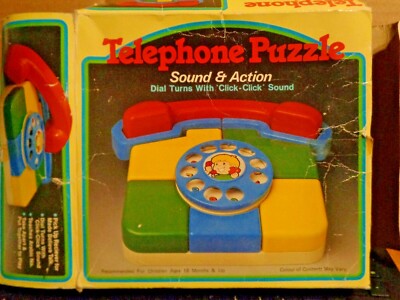 Vintage TELEPHONE Puzzle Shape Toy #822 with BOX
