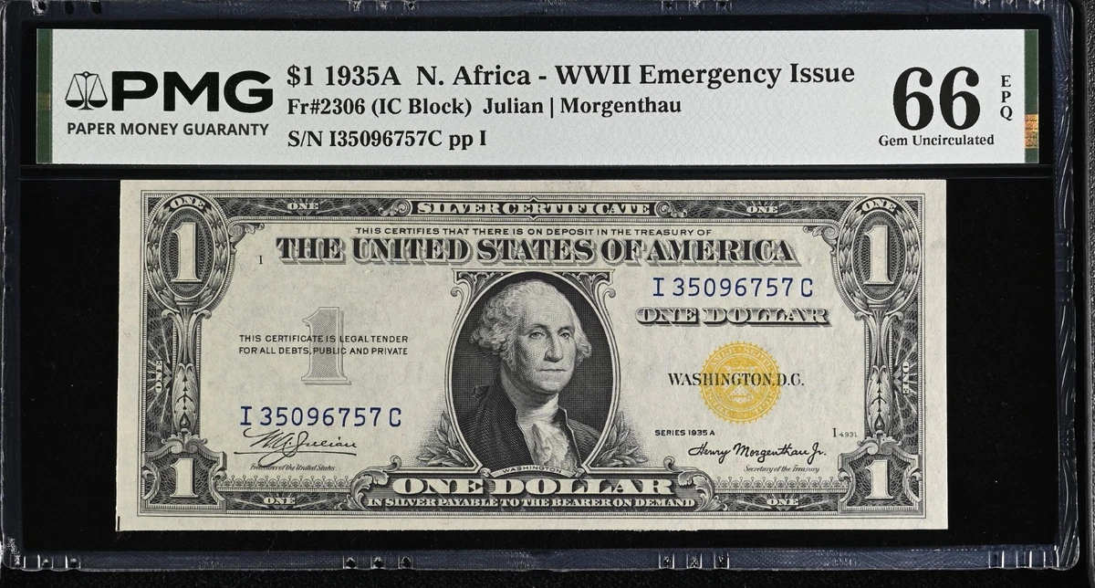 EPQ/PPQ PMG Certified US Hawaiian & North African Small Notes for