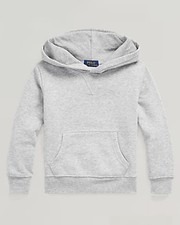 NWT Polo Ralph Lauren Boy  s Grey Fleece Pullover Hoodie CYO Sz 7