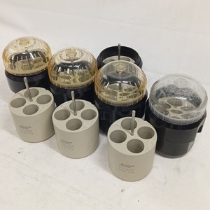 Lot of 5 Beckman Coulter 368313 Centrifuge Buckets w/ 8 Adapters 368327