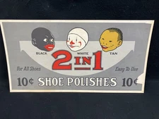 1940'S ORIGINAL TROLLEY ADVERTISING CARDBOARD DISPLAY SIGN 11"X21" 2 IN 1 POLISH