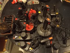 Lot Of 13 Untested Atari Joysticks And Accessories 9 Pin For Parts Repair Atari