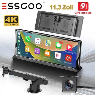11,3'' CarPlay Display Tragbar Android Auto GPS Vorne & Hinten Kamera Plug & Play