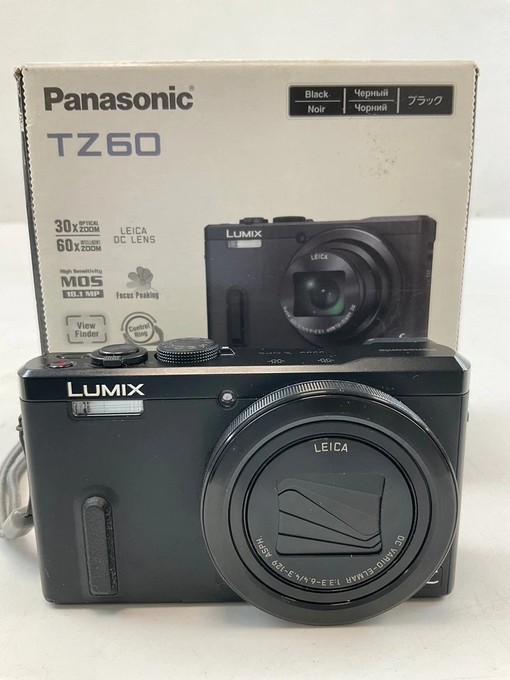 Panasonic Lumix TZ60 Digital Camera 18.1 MP Leica Lens Black Wi-Fi GPS - Image 2 of 4