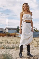 Nastygal Cream Maxi Skirt Womens Daywear Skirts