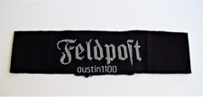 Superbe et rare bande de manche allemande WW2 Wehrmacht 'Feldpost' (titre manchette)