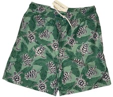 Janie And Jack Boys Size 16 Swim Trunks Green Sea Turtles JJ 23 New