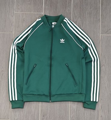 Adidas Originals Trainingsjacke Damen Gr. (XS) Dunkelgrün Weiß Track Jacket
