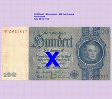 DRITTES REICH  100 REICHSMARK   1935 Ro 176a ( VF-F )  7360##