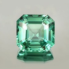 AAA 22.50 Ct Natural Ceylon Blue Green Parti Sapphire Asscher Cut Loose Gemstone