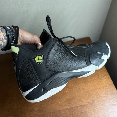 Air Jordan Retro 14 XIV Indiglo Black Vivid Green 487471-005 Sz 11 Sneaker Shoes - Picture 3 of 9