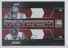 2009 Donruss Elite Passing the Torch Red Andre Johnson Michael Irvin #9 HOF 9o3