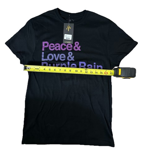 Lila Regen T-Shirt, Prinz Unisex Kurzarm Tee S Peace Love & Lila Regen - Bild 2 von 5