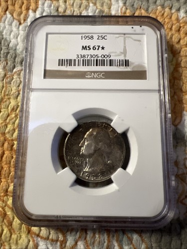 1958 25C NGC Washington Quarter MS67 * Star Toned