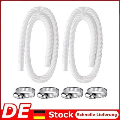 2X 32mm Poolschlauch Universal 150cm - Pumpenschlauch Schwimmbadschlauch DE