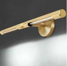 24 in. Brass Modern Hardwired Vanity Art Light, 360° Rotatable Lampshade