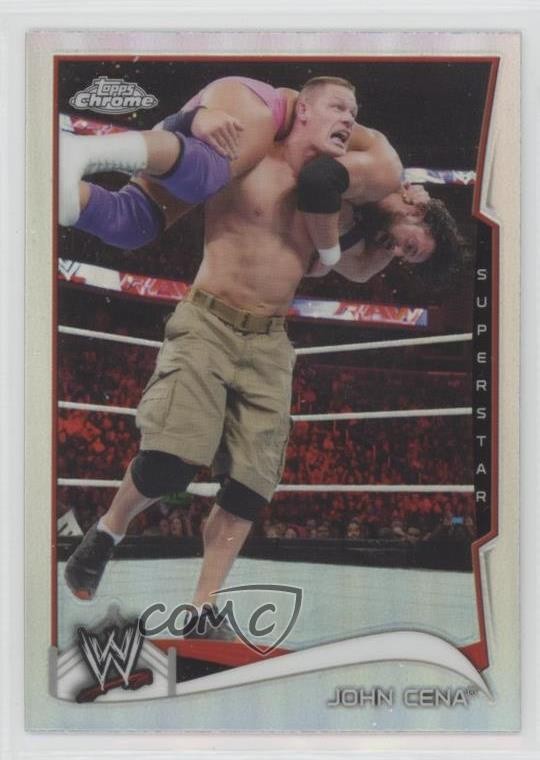 2014 Topps Chrome WWE Refractor John Cena #25 09if
