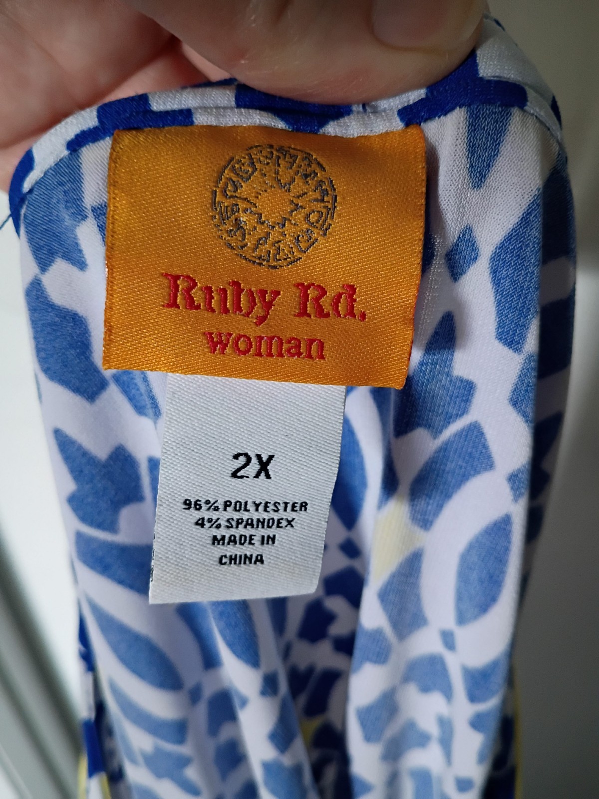 Ruby RD. Blue Yellow Mediterranean Long Tunic Blo… - image 8