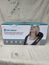 Mo Cuishle Shiatsu Heated Neck Shoulder Back Massager, 4 Heads, Black/Blue