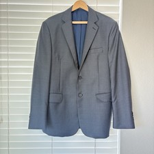 Yves Saint Laurent YSL 100 Wool 120s Sport Coat Blazer Gray Mens Size 42R Italy