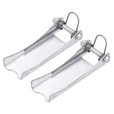 2pcs 3 Inch 3T Hook Safety Latch Kit Steel Towing Hitch Replacement Silver