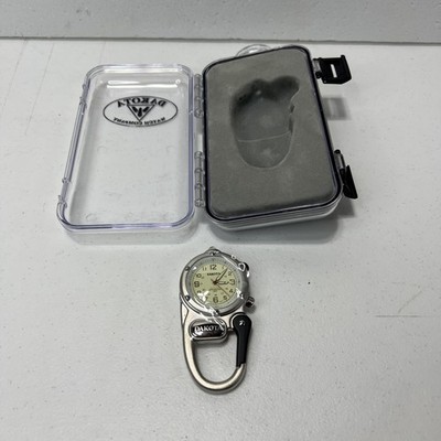 Dakota Mini Clip Microlight Watch w/ LED Flashlight, Water Resistant, Japan Quar