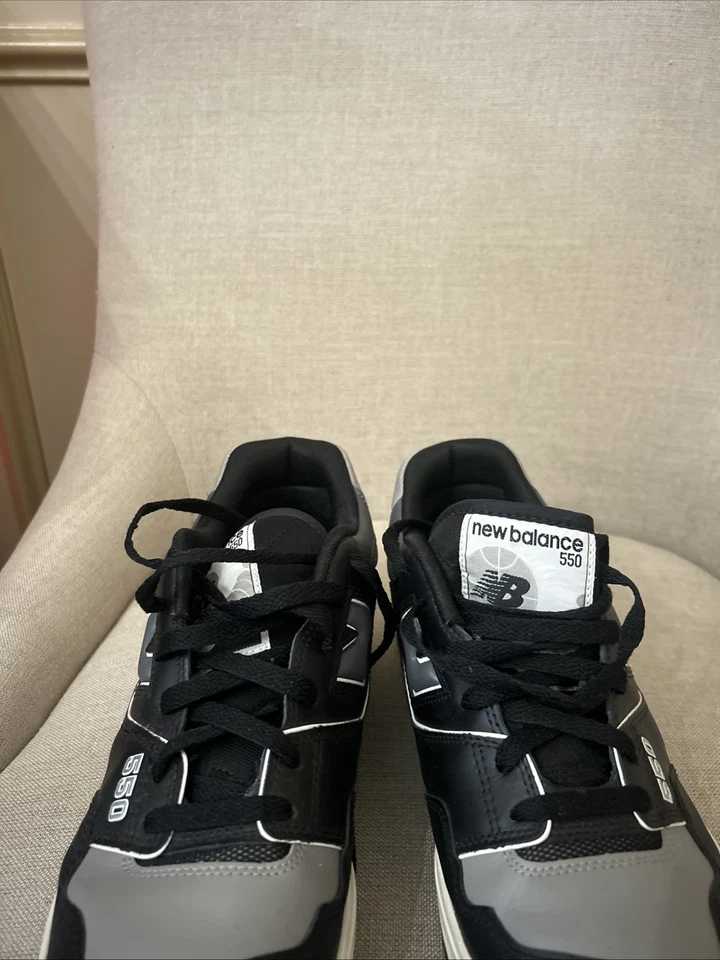 Zapatilla deportiva New Balance 550 para hombre blanca/gris/negra, talla 13 para hombre Foto 4 de 4