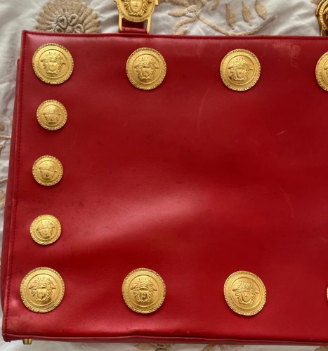 Authentische Versace Vintage Medusa Medaillons Schulter Handtasche - Bild 2 von 14