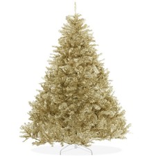 OPEN BOX - 7.5FT Gold Spruce Realistic Artificial Holiday Christmas Tree with