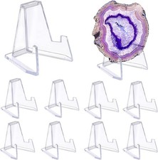 10 Pack Acrylic Easel Stands X-Large Clear Coin Display Easel Holder Displaying