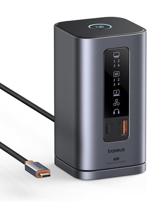 Baseus Docking Station, Spacemate(Win) 11 in 1, Triple Display, 4K HDMI and DP,