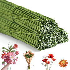 300 PCS 26 Gauge Floral Wire, 14.17 Inch Green Floral Wires for DIY Artificial F